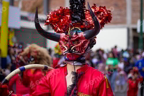 Preview: Horned carnival mask depicting cultural tradition and celebration