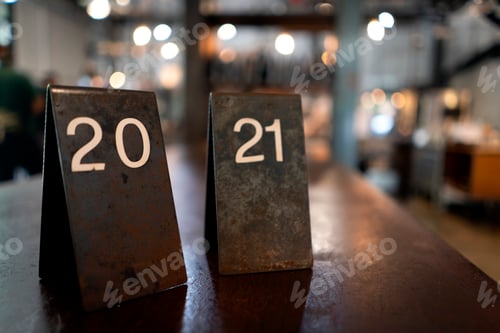 Preview: Table number at a cafe