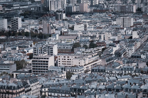 Preview: Aerial view of Paris business district