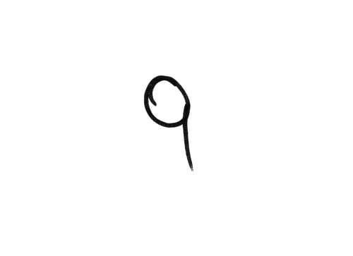 Preview: marker number isolated mark hand draw