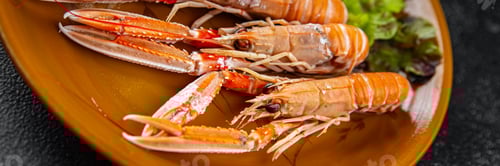 Preview: langoustine tasty seafood shrimp prawns delicious fresh meal food snack on the table copy space food