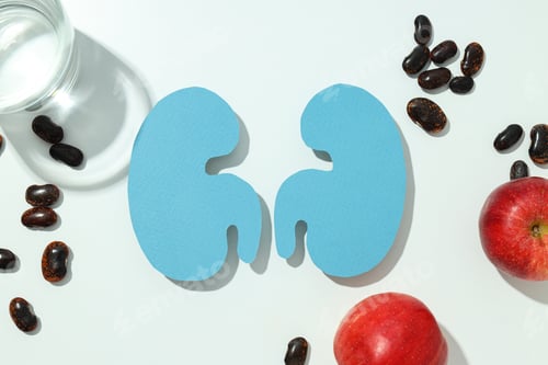 Preview: Kidneys on a light background, for National Kidney Month.