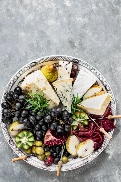 Preview: Cheese platter food photography recipe idea