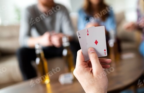 Preview: Best gamble in poker or lucky hand concept