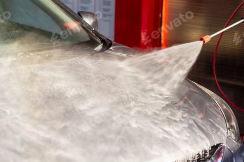 Preview: Detail of washing a car