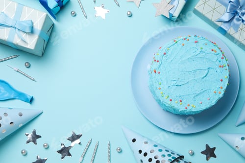 Preview: Concept of Happy Birthday, holiday Birthday cake