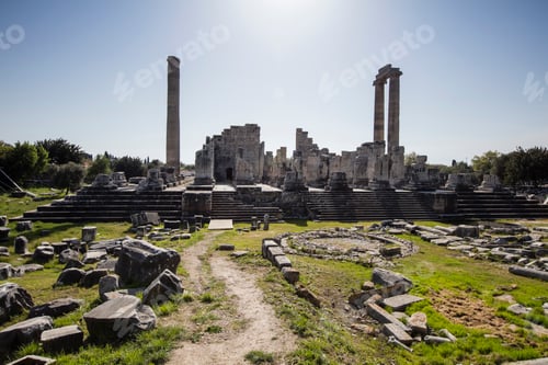 Preview: View of Temple of Apollo in antique city of Didyma, Aydin,Turkey