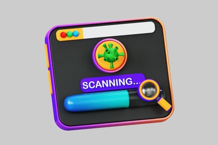Preview: Virus scan loading screen interface