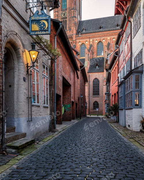 Preview: Scenic cityscape of Luneburg's historic old town in Lower Saxony, Germany