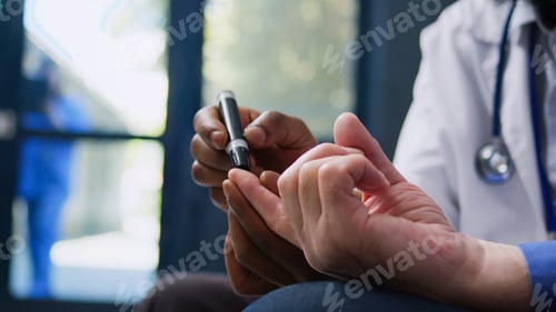 Preview: Doctor consulting senior patient