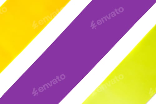 Preview: Fitness elastic band, elastic extenders of different colors for sports, isolated on a white