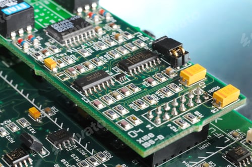 Preview: Large green PCB microcircuit board