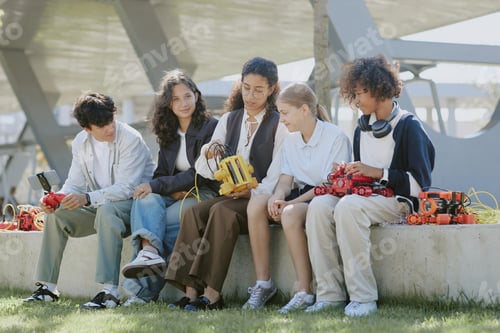 Preview: Teacher Surrounded by Students