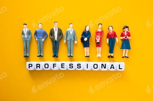 Preview: Miniature figure act as a Professional person.