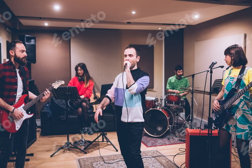 Preview: Musician rehearsing studio