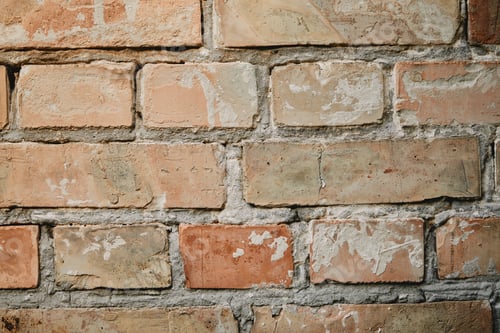 Preview: full frame image of old brick wall with cement background