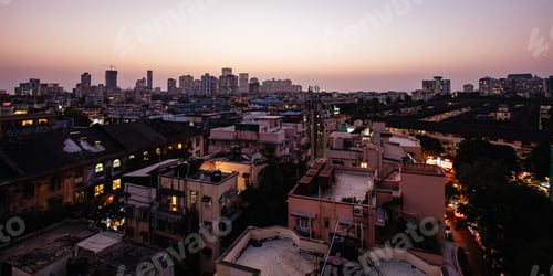 Preview: Mumbai Skyline at Sunset in India