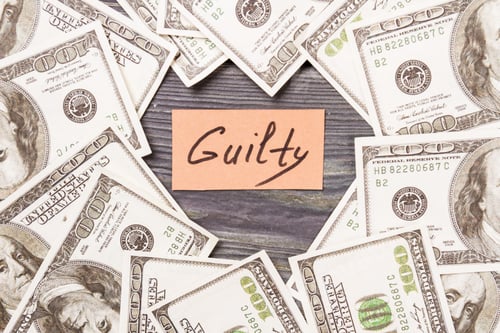 Preview: Label with guilty word.