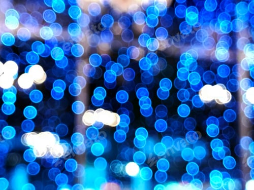 Preview: Dark Blue Glittering Christmas Bokeh Lights at Night Party Holiday Fun Celebration Black Background