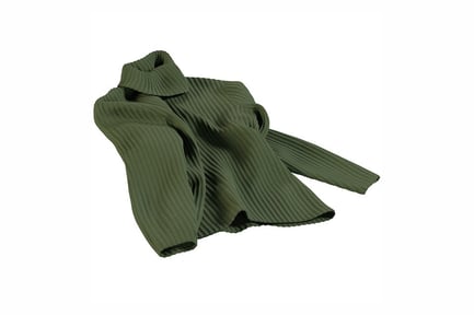 Preview: Ribbed Turtleneck Sweater - Olive Green