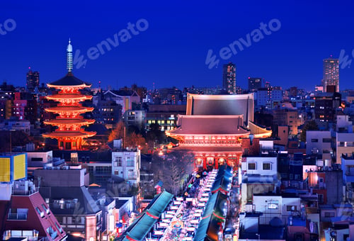 Preview: Senso-Ji Temple In Asakusa, Tokyo, Japan.