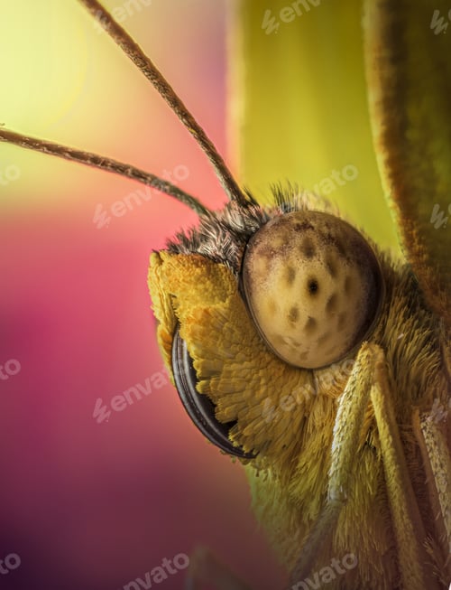 Preview: Macro of yellow butterfly
