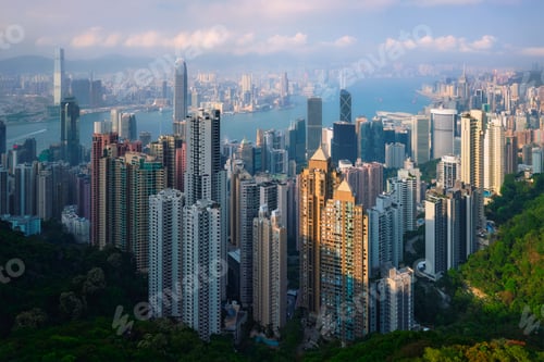 Preview: Hong Kong skyscrapers skyline cityscape view