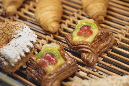Preview: Stock of Delicious Puffs on Cafe Counter