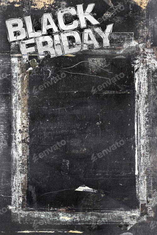Preview: Black friday grunge promotional poster