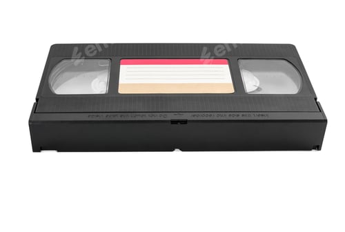 Preview: VHS cassette on white background