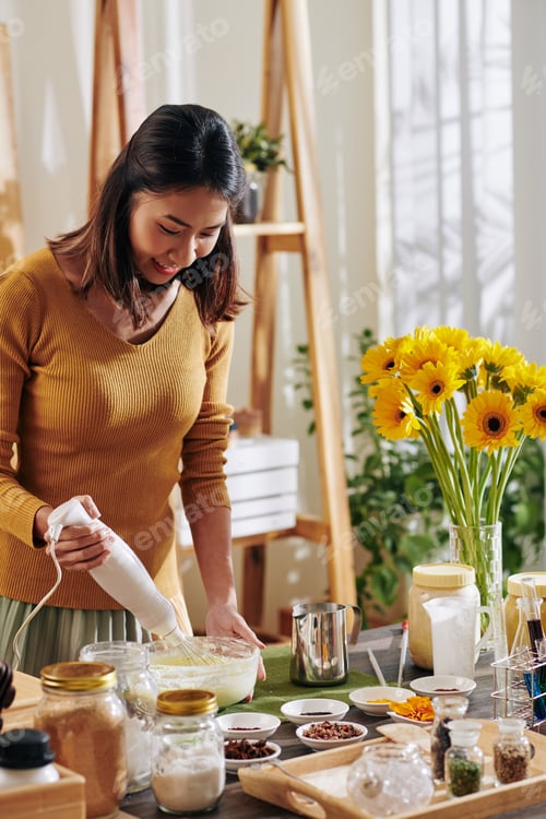 Preview: Woman making soap bars