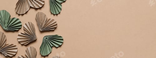 Preview: valentines day poster.zero waste, eco friendly kraft paper hearts eco valentines day holiday concep