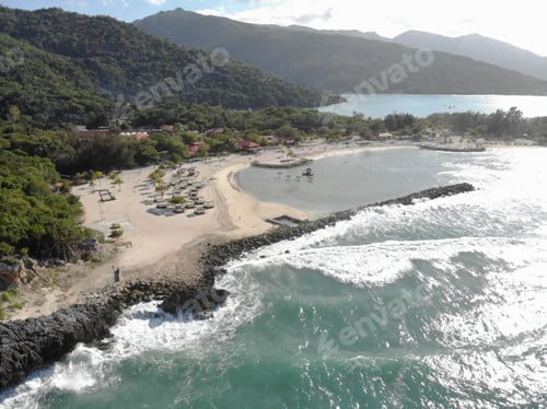 Preview: Aerial view of tropical resort in Labadie, Haiti