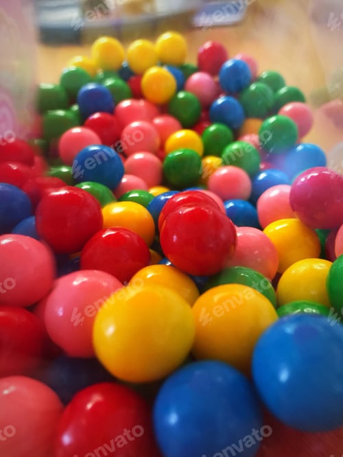 Preview: Colourful lolly balls in a bottle