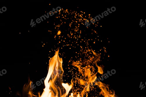 Preview: flames and sparks of fire