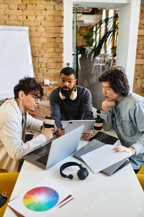 Preview: Collaborative brainstorming session among diverse colleagues in a modern office space
