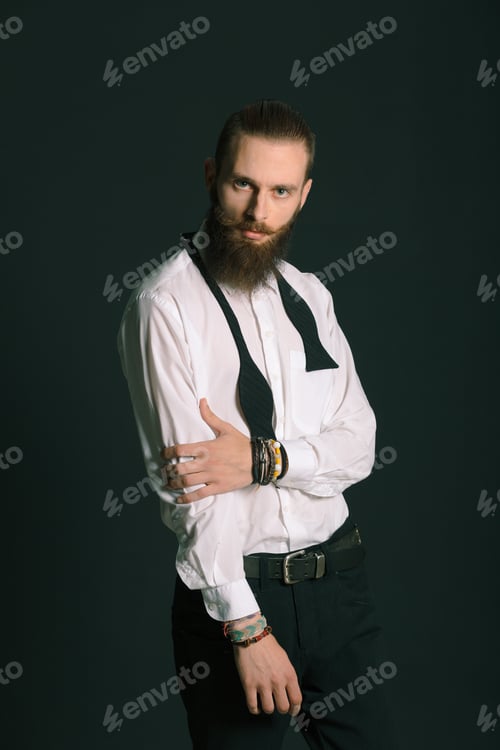 Preview: Hipster style bearded man