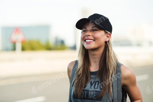 Preview: Shes no ordinary city girl. Shot of an attractive young woman walking around in the city.