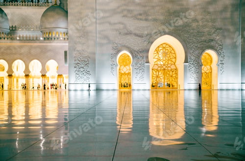 Preview: detail of Sheikh Zayed Grand Mosque in Abu Dhabi United Arab Emirates