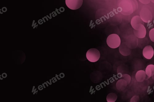 Preview: abstract dark background with beautiful purple bokeh and copy space