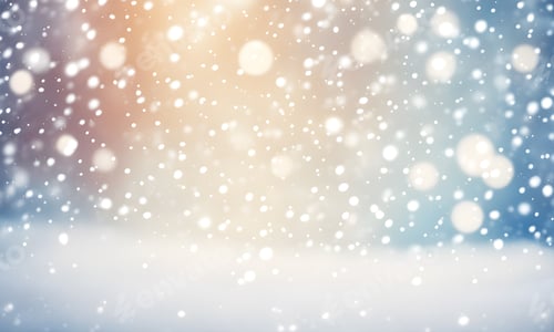 Preview: Blurred Winter Snowfall Background with Bokeh Effect