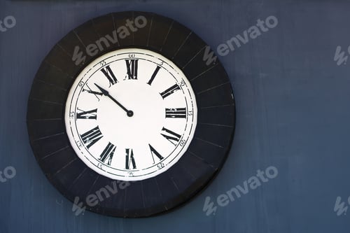 Preview: vintage wall clock with roman numerals.