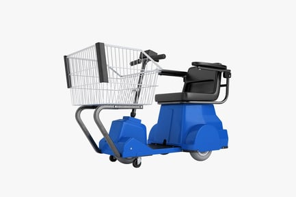 Preview: Powered Shopping Cart with Basket & Seat
