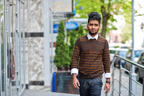 Preview: Portrait of young stylish indian man