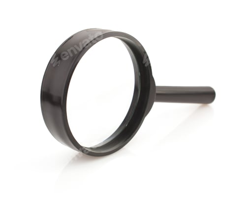 Preview: magnifying glass on white