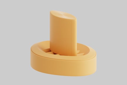 Preview: Cylindrical object with flat base and elongated top