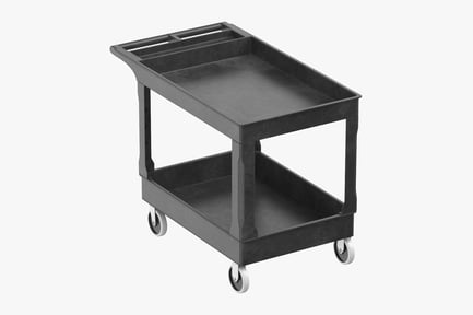 Preview: Two-Tiered Flat Shelf Utility Cart