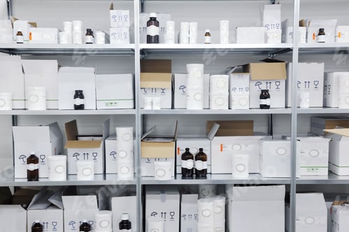 Preview: Medical Factory Supplies Storage Indoor With Workers People