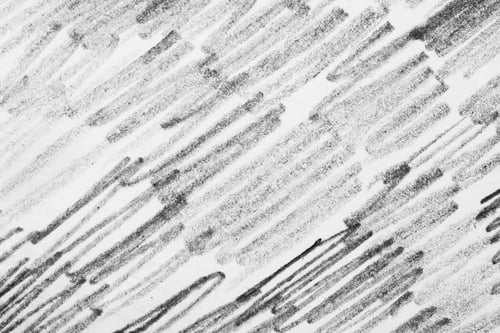 Preview: Abstract hand drawn pencil hatching on white background, closeup