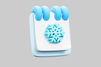 Preview: Winter calendar snowflake appointment reminder